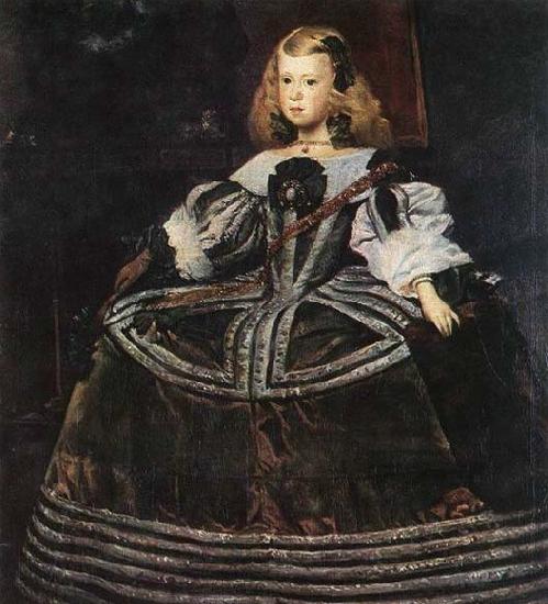 VELAZQUEZ, Diego Rodriguez de Silva y Portrait of the Infanta Margarita